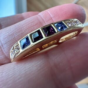 Pendant Charm with multi colored crystals